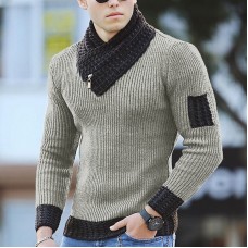 urban scarf turtleneck men's sweater HF0503-03-03