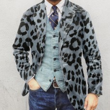 Leopard print casual suit jacket HF2515-02-01